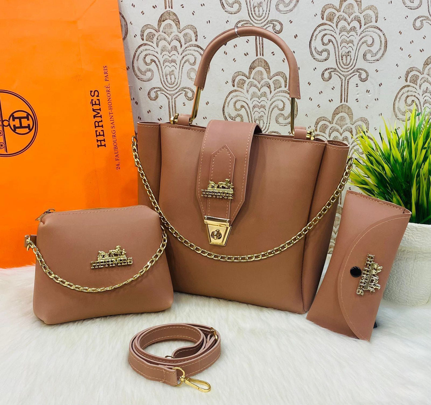 HERMES 3 Pcs Bag Set for Girls