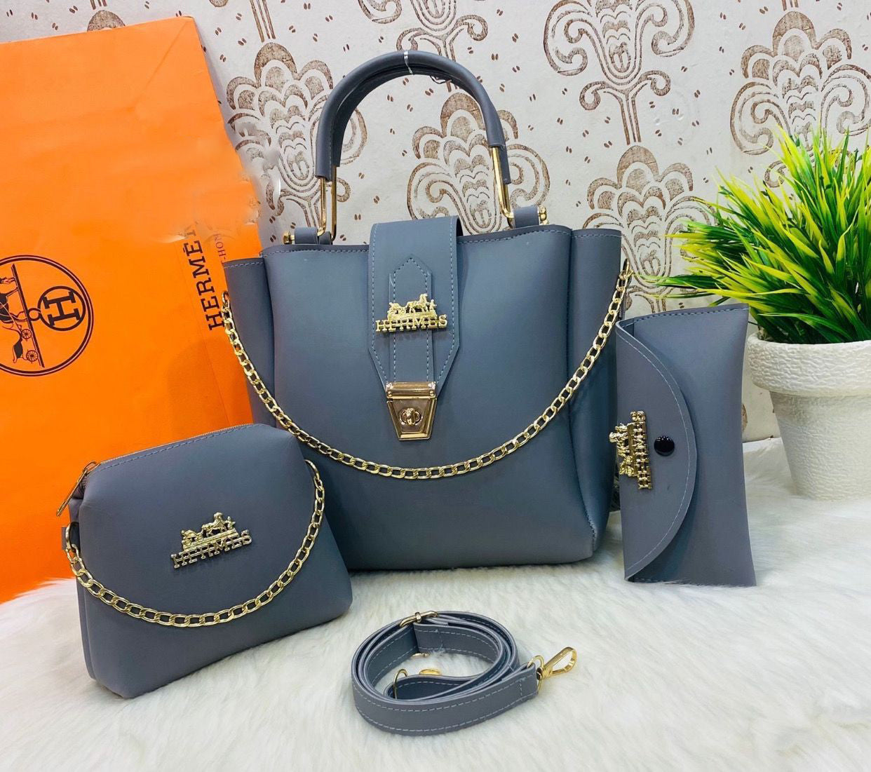 HERMES 3 Pcs Bag Set for Girls