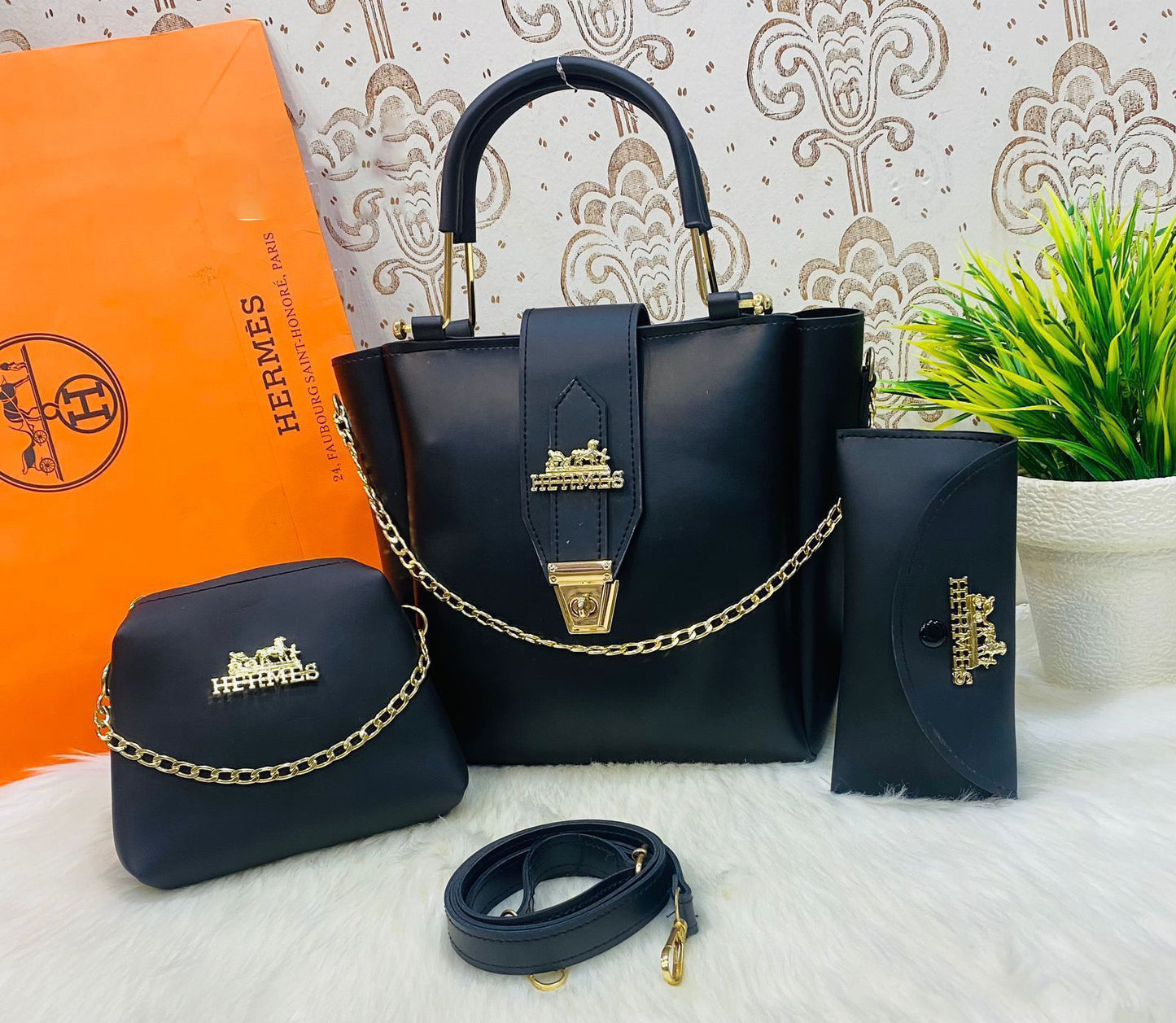 HERMES 3 Pcs Bag Set for Girls